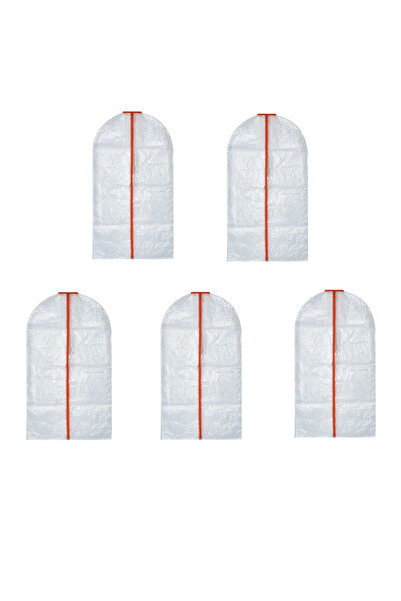 IKEA 5 Adet Elbise Kılıfı Uzunluk 105 Cm 5'li Set Giysi Kılıfı Şeffaf Kılıf G...