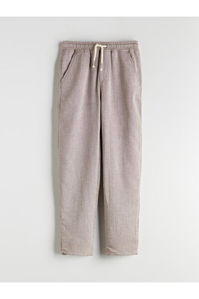 LC Waikiki Lcw Kids Brown Elastic Waist Boys' Trousers with Nevavm Difference