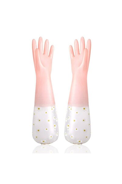 Choice1 pink Waterproof Housework Cleaning Gloves Kitchen Cleaning Latex Hous...