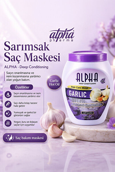 Alpha قناع الثوم السخي 1000 مل للعناية بالشعر