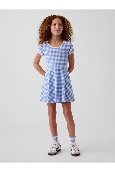 GAP Kız Çocuk Mavi Cap-Sleeve Athletic Elbise