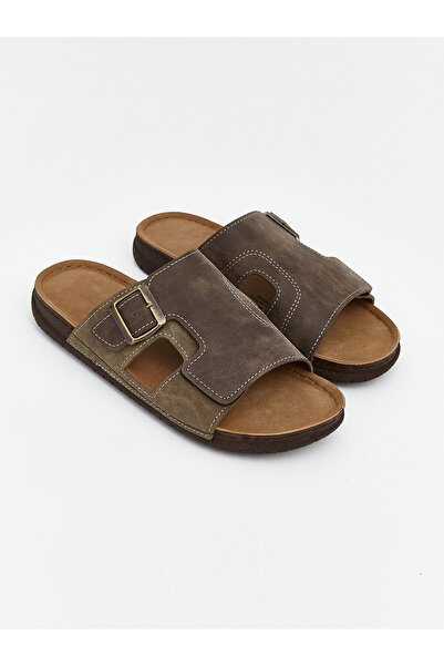 LC Waikiki Nevavm Suede-Look Men's House Slippers with a Difference