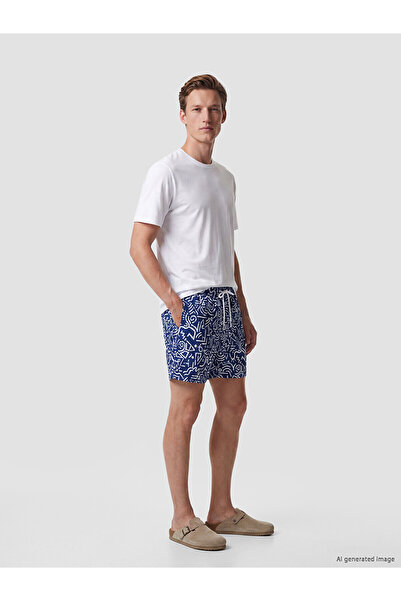 LC Waikiki Trendlucky Men's Short Length Patterned Swim Shorts with Differenc...