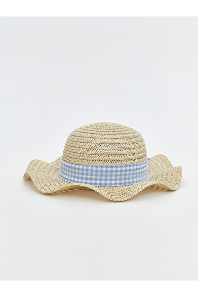 LC Waikiki Trendlucky Girl's Straw Beach Hat with Difference in Color