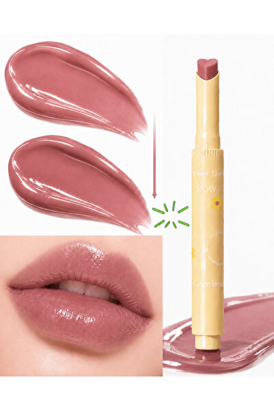 Gege Bear Glass Shine, Heart-Shaped Number 02 Lipstick – Soft Appearance, New...