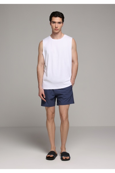 Colin's Slim Fit Çizgili Erkek Mavi Deniz Şortu
