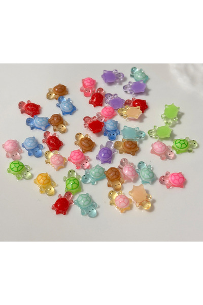 Choice1 200pcs 50-200pcs Glow in The Dark Resin Turtle Figurines . Cute Minia...