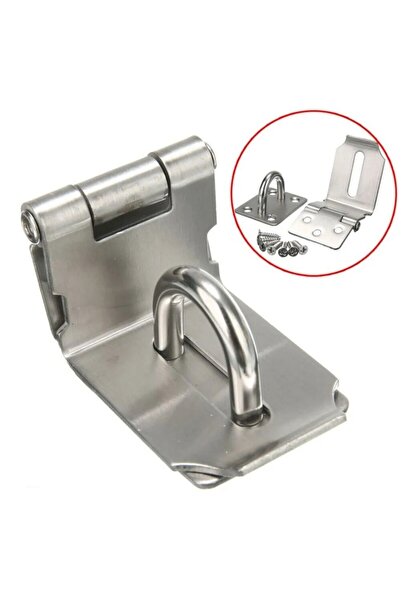 choice2 1pc 3inch 1 Set Stainless Steel Padlock Clasp Gate Hasp Staple Door 9...