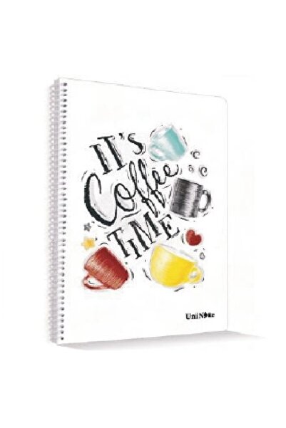 ÇINAR DEFTER Coffee Plastic Cover 72 Sheets Checkered Spiral A4 Notebook