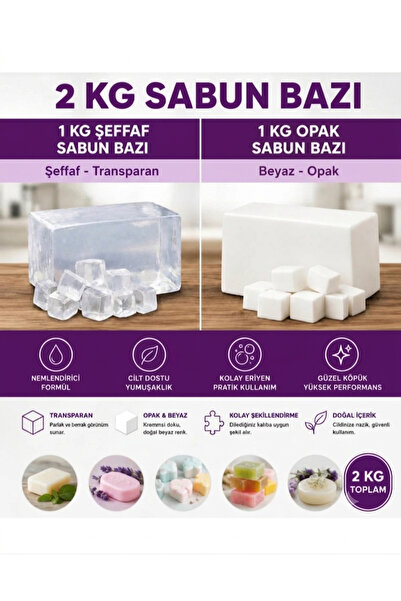 LUMİ Sabunu bazı 1 kg Şeffaf 1 kg Opak A+ kalite