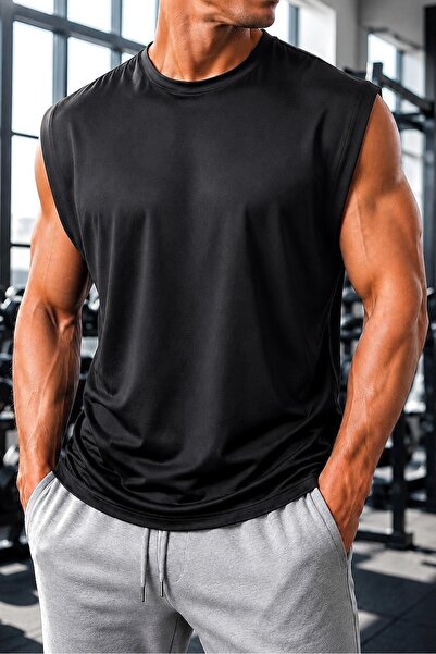 Sapeur Tricou sport fără mâneci Premium Active pentru bărbați - Ultra elastic...