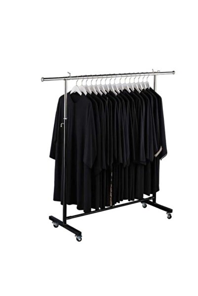 Generic Modern Steel Adjustable Abaya Hanger, Black and Chrome