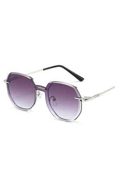 Choice Silver purple Removable Sunglasses Women Men Hexagon Glasses Clip On L...