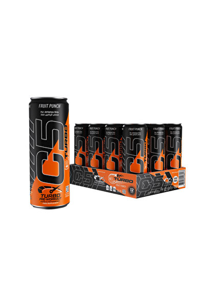 C5 Turbo Pre - Workout Drink - Fruit Punch - 355 ml | 200 mg Caffeine - Pre-W...