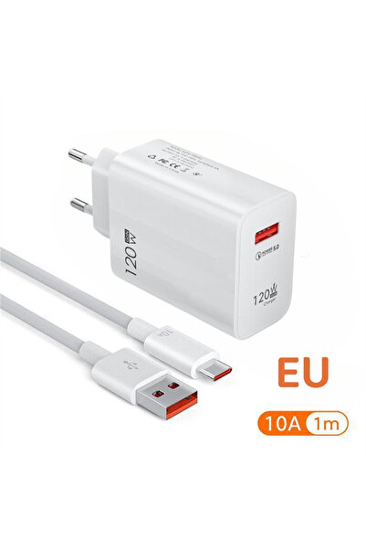 Choice EU Plug 10A Cable 120W GaN USB Charger QC 3.0 EU/US Plug Phone Charger...