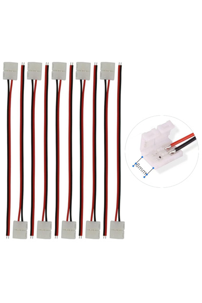 Choice1 5PCS 8MM 2PIN Wire For 8mm 2 Pin 3835 5050 3528 LED Strip Connector, ...