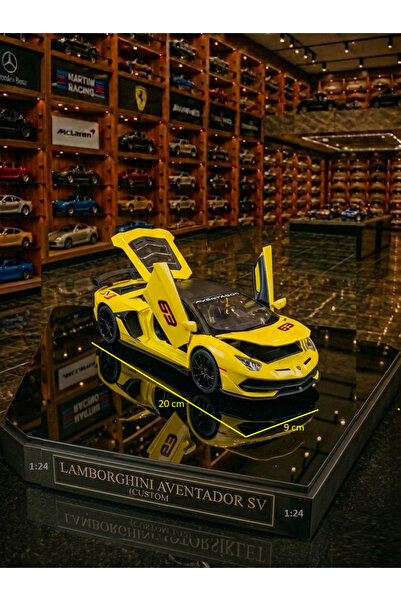 OYUNCAKSAHİLİ Lamborghini Aventador SVJ Diecast Metal 20cm Koleksiyon 1:24 Mo...