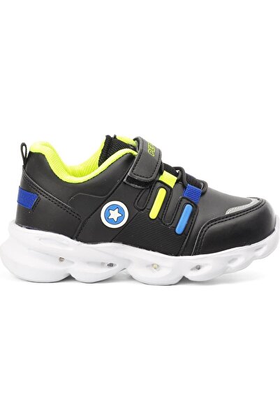 pepino Copii PK22-1352 Ghete Pantofi sport pentru copii Negru Galben
