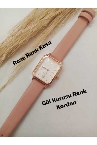 Brality Vintage Design Rose Color Case, White Dial Women's Wristwatch, Dusty ...