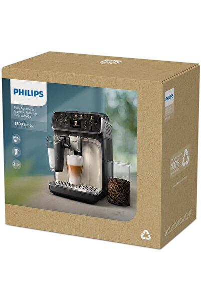 Philips Espressor Automat Boabe Series 5500 EP5547/90, 1500W, 15 Bar, 1.8L, L...