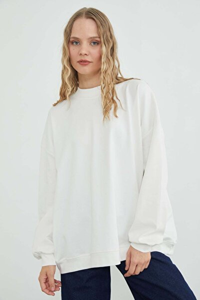 Fulla Moda Osnovni okrugla kragna Oversize kroj Dukserica