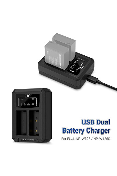 Choice black JJC USB Type C Dual Battery Charger for Fujifilm XT30 III XT30 I...