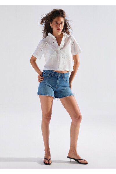Mavi TAYLOR SHORT Classic Denim Koyu Jean Şort 1421021-A3194