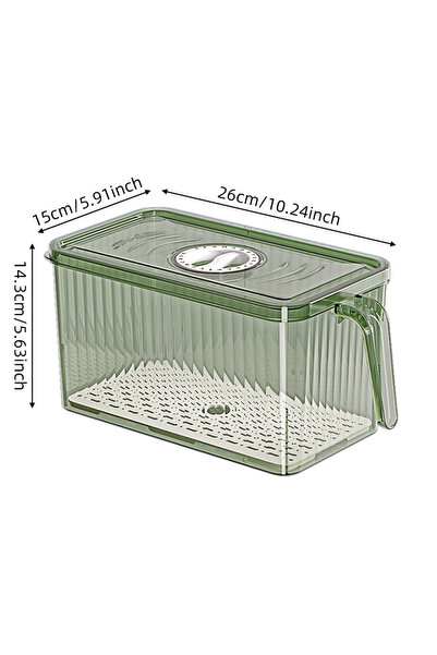 Choice 8132L Stackable Refrigerator Storage Box with Lid & Handle - PET Food ...