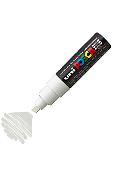 POSCA PC-8K paint marker 8.0 mm beveled tip - white