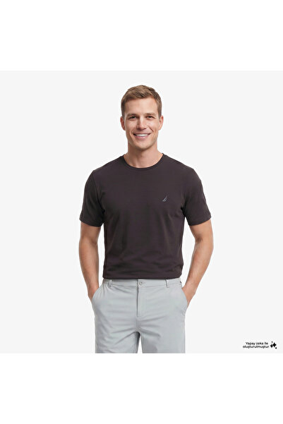Nautica Erkek Kahverengi Regular Fit T-Shirt