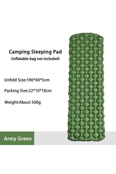 Choice Green Camping Inflatable Mattress In Tent Folding Camp Bed Sleeping Pa...