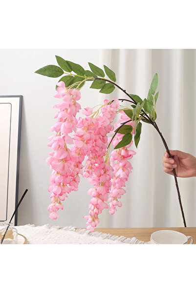Choice3 DKpink 40'' Giant Wisteria Artificial Flowers Fake Wisteria Floral Ha...
