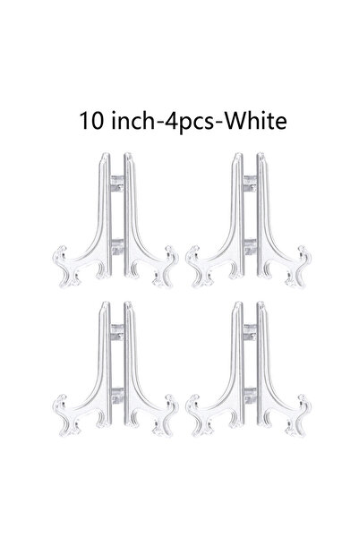 Choice 10 Inch-4 PCS-White Plastic Acrylic Easels or Stand/Plate Holders to D...