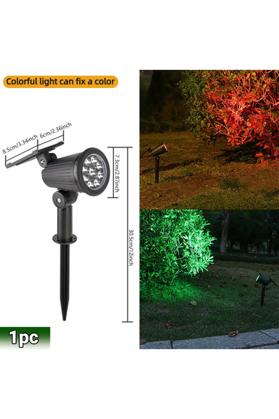 Heinast مصباح RGB واحد بقدرة 0-5 واط، مزود بـ 9 مصابيح LED تعمل بالطاقة الشمس...