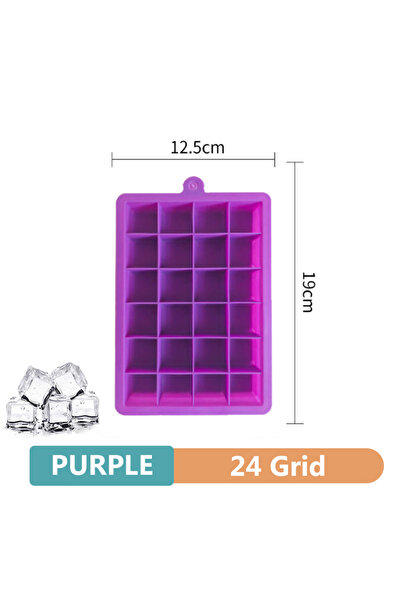 Choice11 24 grid- Purple 4/6/8/15 Grid Big Ice Tray Mold Giant Jumbo Large Fo...
