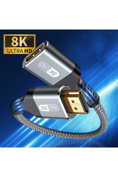 Choice 0.3m(1ft) 8K HDMI Extension Cable HDMI 2.1 Male to Female Cable Nylon ...