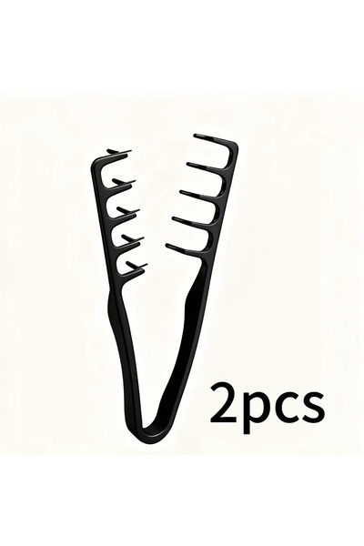 Choice6 Black-2pcs Hair Volumizing Comb, ABS Plastic Fluffy Textured Styling ...
