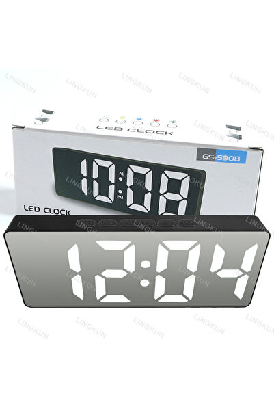 Choice White light Electronic Alarm Clock Noiseless Design Digital LED Large ...