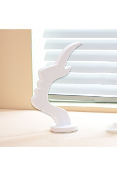 Choice1 1Pc White 2Pc Creative Side Face Shaped Eyeglass Holder Stand 3D Prin...