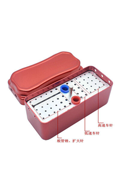 Choice red Dental Disinfection Endo Files Holder Metal Box Autoclave Steriliz...