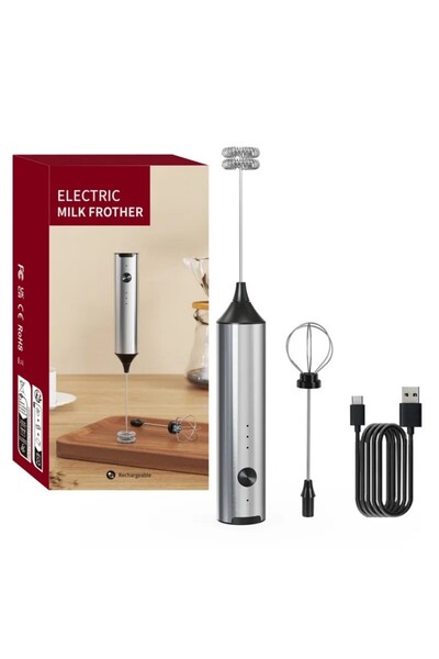 Choice KJBQ-15 Wireless Electric Mini Milk Frother Coffee Whisk Portable Egg ...