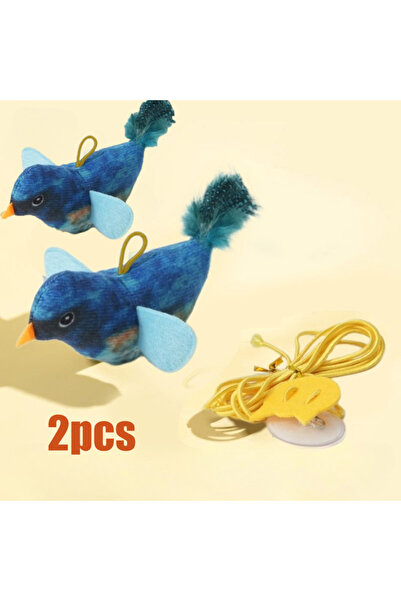 Choice4 Blue Set Indoor Interactive Birds Toy for Cat Chasing Teasing Toy Sou...