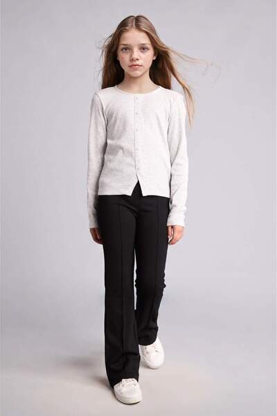 DeFacto Standardne crne pantalone za devojčice C7433A824AU