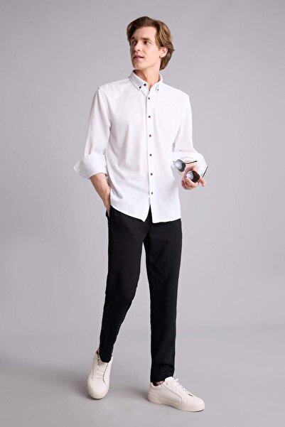 DeFacto Relax Fit Short-Leg Linen Look Trousers E4790Ax25Sm