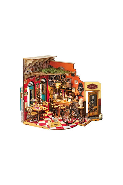 Rolife Puzzle 3D, Mini Căsuță DIY Cheers - Bar și Restaurant, Rolife, Lemn, 3...