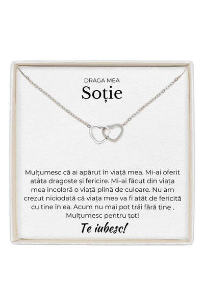The Jewel Heart Bijuterii cu semnificație pentru soție, colier cu pandantiv ș...