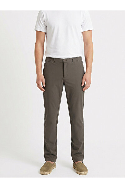 Xint Erkek Haki Pamuk Dokulu Slim Fit Jogger