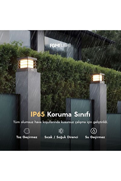 FoneLight Postila 18 cm LED Bahçe Set Üstü Aydınlatma Antrasit Alüminyum IP65...