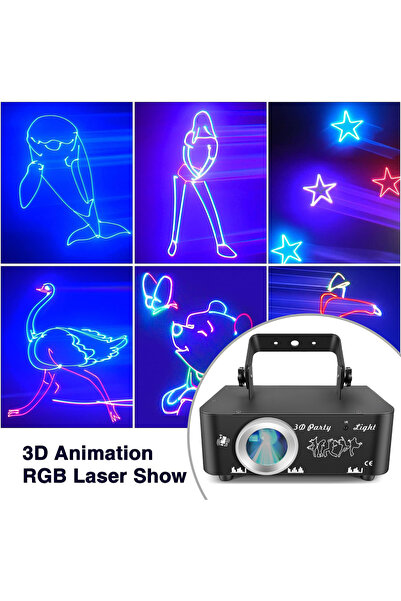 Choice EU Plug RGB Animation Laser Light DMX 500mW Beam Scanner Laser Light P...
