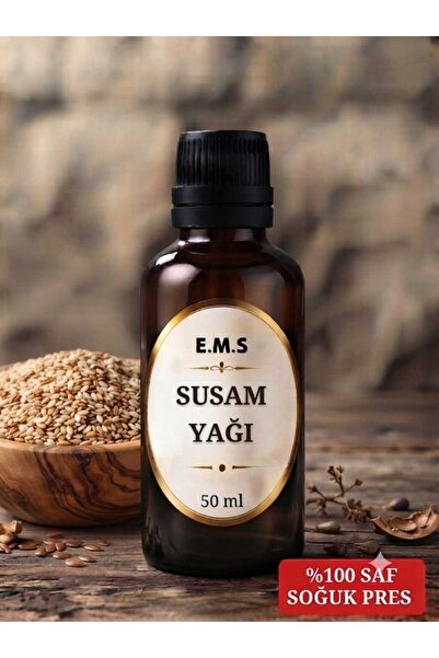 E.M.S AVM 50 مل زيت السمسم 100% نقي طبيعي معصور على البارد.